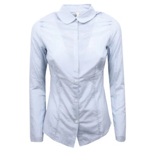 B7994 camicia manica lunga donna PEUTEREY bianco/azzurro shirt woman - Picture 1 of 4