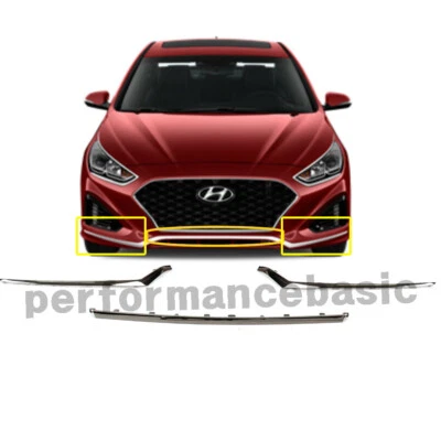 Parachoques delantero OEM Lowe Molding FR + LH + RH 3P SET para Hyundai Sonata 2018-2019 Foto 1 de 4