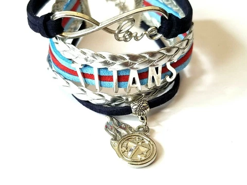 Tennessee Titans infinity Bracelet Logo Charm US SELLER Cover