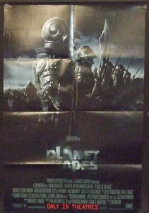 El planeta de los simios 2001 Mark Wahlberg, Helena Bonham Carter, póster de película de 2 lados - Imagen 1 de 2