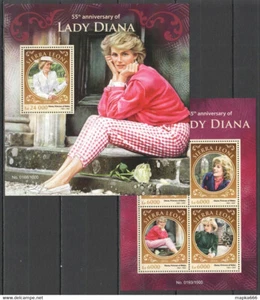 ST401 2016 SIERRA LEONE FAMOUS PEOPLE DIANA PRINCESS OF WALES KB+BL MNH STAMPS - Picture 1 of 1