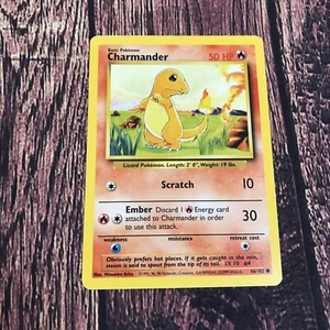 Charmander Base Set 1999 Unlimited Print VG, 46/102 Pokemon Card. - Picture 1 of 2
