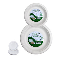 Bagasse Disposable Party Plate Super Rigid Extra Strong Biodegradable 50/100/300