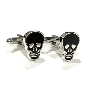 Skull Cufflinks For Men Birthday Wedding Gift Dots Skull Cufflinks For Holiday - Picture 1 of 7