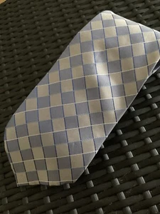 Daniel Hechter  Blue Silver Diamond Design Silk Tie - Picture 1 of 3