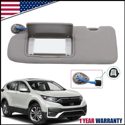 FOR 2017-2022 Honda CR-V Interior W/Mirror Light Left Driver Side Sun Visor Gray - Image 1 of 4
