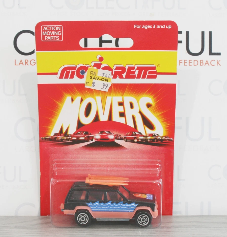 MAJORETTE #224 JEEP CHEROKEE - W/ SURF BOARDS - BLACK - DIECAST 🔥 MOC - Image 1 of 1