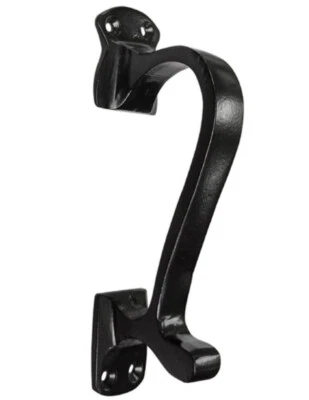 Door Pull Handle Heavy Duty Black 165mm Cast  Iron Entrance Exit - Image 1 of 3