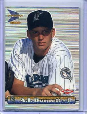 A.J. Burnett 2000 Pacific Prism TINSEL SILVER - 1 OF 331 MADE - MARLINS - Image 1 of 2