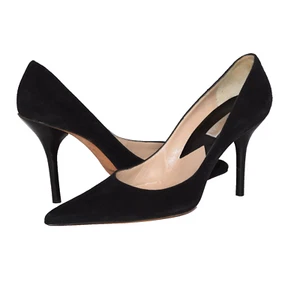 MICHAEL KORS Italy Suede Black Pointed Toe Heels Pumps Size 7M - Picture 1 of 8