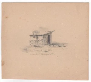 Xanthus Smith Out Kitchen Madigan Cottage Pencil Study 1856 - Picture 1 of 1