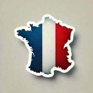 2x Autocollant Adhésif Carte Vinyle Sticker Drapeau Voiture Pays FRANCE - Picture 1 of 1