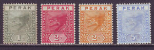 Malaya Perak 1892 SC 2-4 MH Set Tiger