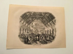 K78) Vista de Marcas a la Volaille París Francia 1845 Grabado - Imagen 1 de 1
