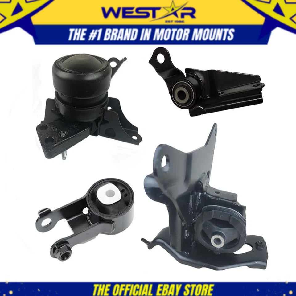 Juego de 4 piezas de montaje de motor y transmisión para Toyota Yaris 2012-2014 1,5 L para transmisión automática Foto 1 de 4