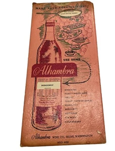 Alhambra Selah Wa Vintage Werbung Wein Essen Dia Karte Papier Souvenir Ephemera - Bild 1 von 7