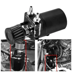 Car Aluminum Reservoir Oil Catch Can Tank Baffled Reservoir Mini Breather Filter - Picture 1 of 10