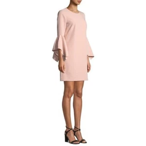 Milly Damen Blush Rachel italienisches Cady Glockenärmel kurzes Cocktailkleid 6 - Bild 1 von 4
