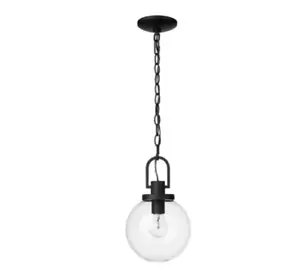Lighting Wenston Signature Hardware 2023 1-light 5" dia Pendant Outdoor Black - Picture 1 of 4