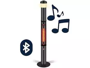 BluMill 3 en 1 Calefacción Exterior Cajas Calefacción Terraza de Pie Bluetooth LED - Imagen 1 de 5