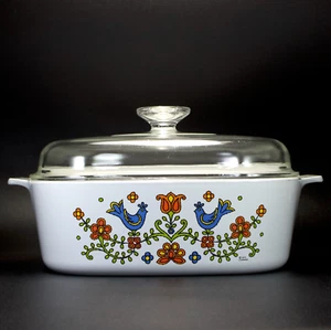 CorningWare Country Festival 1975 4 Quart Saucepot A-B4-B with Pyrex Lid A-12-C - Picture 1 of 23
