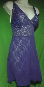 NEW HANKY PANKY 485701 NKSB SIGNATURE MADE IN USA RETRO LACE CHEMISE M - Picture 1 of 2