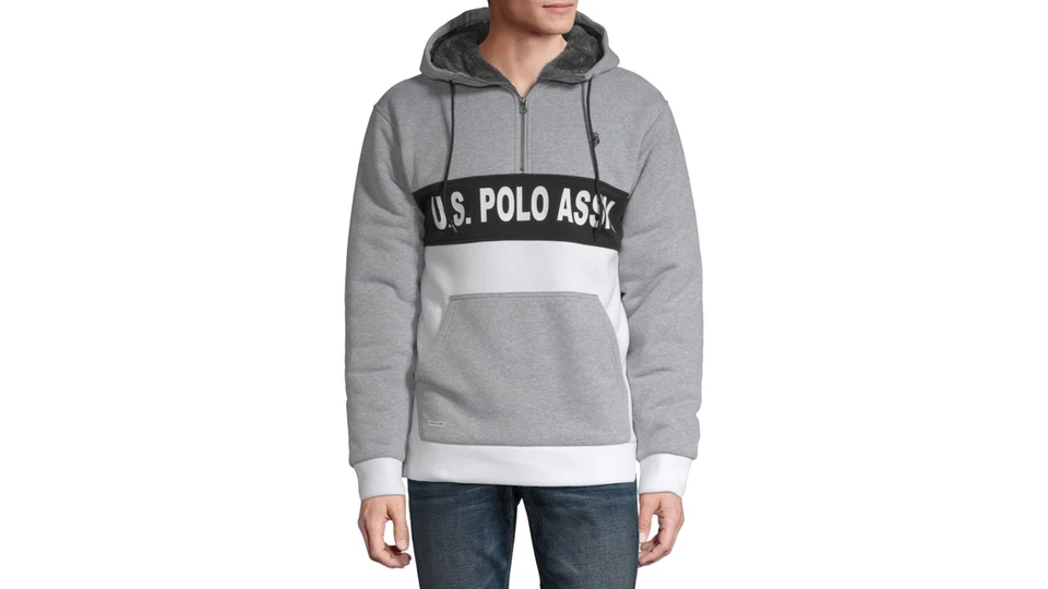 U.S. Polo Assn. Chaqueta polar de peso medio con capucha para hombre - Talla: mediana - R-4 Foto 1 de 1