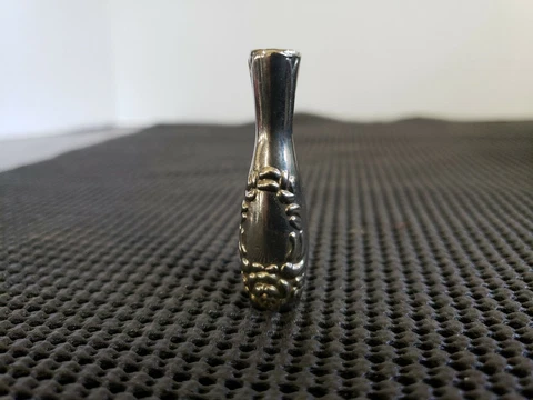 Vintage 2" Silver Screw On Finial Floral 1/8" Screw Cover