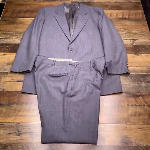 Vintage DAKS Suit 44R Gray Pants 40x28 Wool 2 Piece - Picture 1 of 24