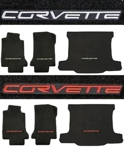 Lloyd Mats Velourtex C6 Corvette Word 3 Pc Ebony Mats (2005-2013)  - Bild 1 von 12