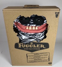Fuggler Funny Ugly Monster Plush Zebra Print Grin Grin Rare 9” New B1