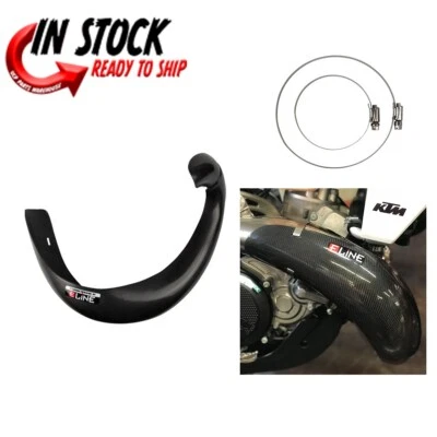 E-LINE EXHAUST PIPE GUARD CARBON FIBER 23 -2024 KTM 250SX 300SX  250XC MPG25023 - Image 1 of 4
