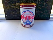Vintage 1984 Philadelphia Phillies Baseball Bank Can Coin Bank OLD SCHOOL RARE 