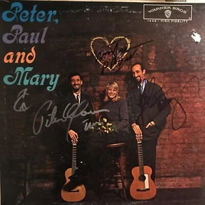 VOLKSMUSIK-LEGENDEN PETER YARROW PAUL STOOKEY & MARY TRAVERS SIGNIERT LP ZITRONENBAUM - Bild 1 von 2