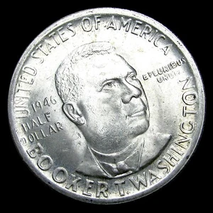 1946-S Booker T Washington Silver ---- Gem BU Condition Coin ---- #642R - Picture 1 of 5