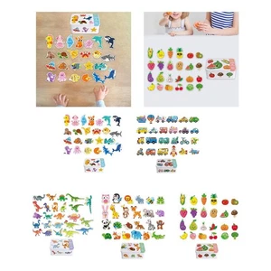 Puzzles de dessin animé assortis pour garçons et filles, jouets cognitifs, - Photo 1/34