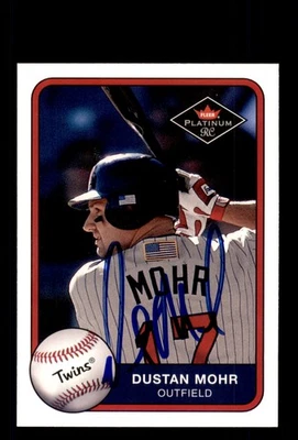 Signed Baseball Card Auto Dustan Mohr 2001 Fleer Platinum #597 Minnesota Twins - Image 1 of 2