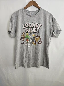 Vintage Looney Tunes T-Shirt Men’s Size Large Gray Delta Pro Weight Bugs Bunny - Picture 1 of 7