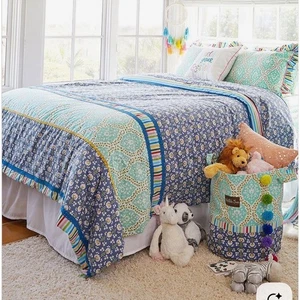 Matilda Jane Twin 5-teiliges Set Bettdecke Kissen Schein Bettwäsche Blumen bunt - Bild 1 von 17