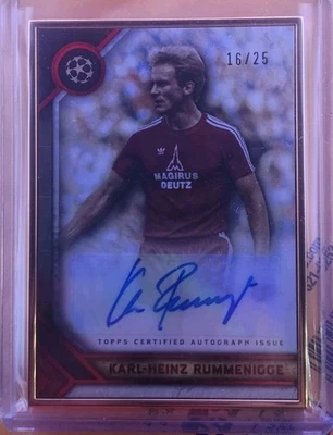 2023-24 Topps Museum Collection UCL Framed Autographs- Karl-Heinz Rummenigge /25 - Image 1 of 2