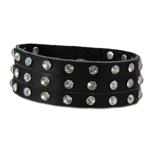 SilberDream Lederarmband schwarz CZ Damen Leder Armband LAC222S - Bild 1 von 5
