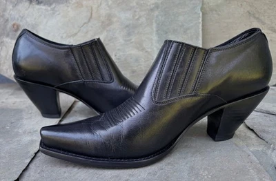 Charlie 1 Horse by Lucchese (9-B) Black Mules Leather Western Cowboy Shooties Foto 1 de 4