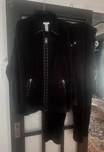 Y2K Maggie Sweet Sport Set 2X Velour Zip Jacke & Hose Outfit Freizeit 2tlg Neu - Bild 1 von 11