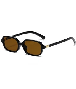 Retro Rectangle Sunglasses for Women Men 90s Small Square Frame Sun Glasses(A... - Picture 1 of 7