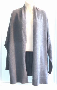 Weiche Umrandung Langarm Kaschmir vorne offen Cardigan, grau, XL, neu mit Etikett $ 210 - Bild 1 von 6