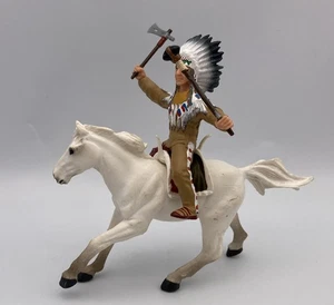 Papo Nativo Americano INDIO JEF con PONY Aventura Figuras Históricas Occidentales - Imagen 1 de 3