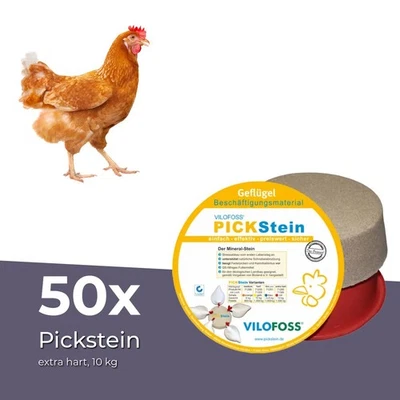 Vilofoss Pickstein extra hart, 50 x 10 kg Pickschale zur Hühnerbeschäftigung - Bild 1 von 4