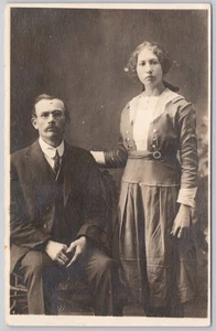 Man & Woman Portrait Canada Real Photo Postcard RPPC - Bild 1 von 2