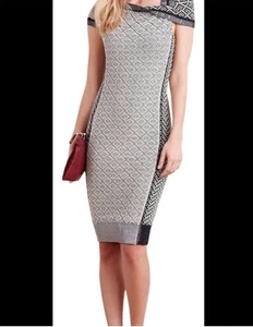 Byron Lars Beauty Mark Josette Knit Sheath Dress Preppy Classic Womens 4 - Picture 1 of 12