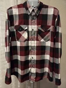 Dixxon Flannel Co "Southpaw" Shirt Men's Large Red Black Plaid Long Sleeve NWOT - Picture 1 of 11